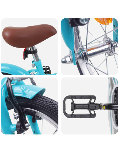 Bicicletta per Bambini 16 Pollici per bambini di 4-6 anni