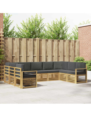 Set divano sezionale 9 pcs Bianco e Antracite