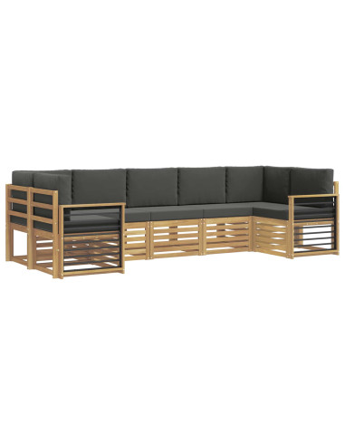 Set divano sezionale 7 pcs Bianco e Antracite