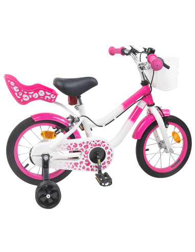 Bicicletta per Bambini 16 Pollici per bambini di 4-6 anni Rosa
