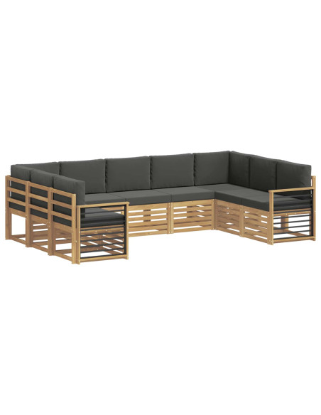 Set divano sezionale 9 pcs Bianco e Antracite