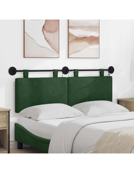 Testiera sospesa Con luce LED Verde Giungla Tessuto in Cords