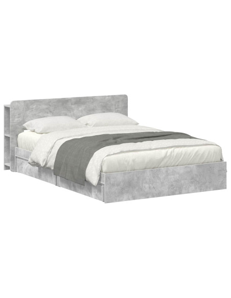Telaio del letto con storage Grigio Cemento 150 x 200 cm