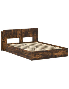 Telaio del letto con storage Rovere Fumo 135 x 190 cm 2