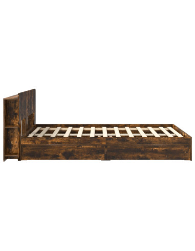 Telaio del letto con storage Rovere Fumo 135 x 190 cm