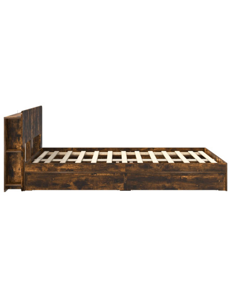 Telaio del letto con storage Rovere Fumo 135 x 190 cm