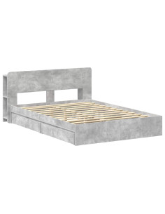 Telaio del letto con storage Grigio Cemento 150 x 200 cm 2