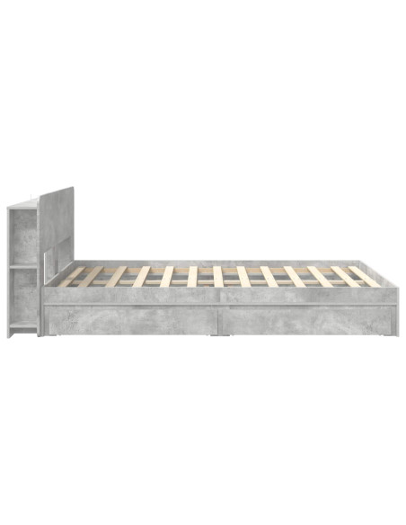 Telaio del letto con storage Grigio Cemento 150 x 200 cm