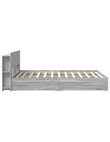 Telaio del letto con storage Sonoma grigio 150 x 200 cm