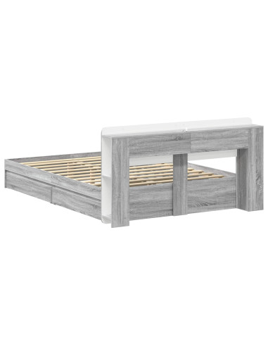 Telaio del letto con storage Sonoma grigio 160 x 200 cm