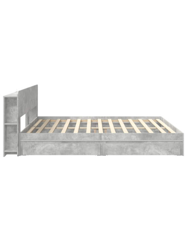 Telaio del letto con storage Grigio Cemento 200 x 200 cm