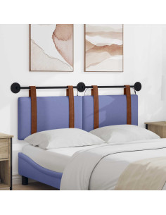 Testiera sospesa Con luce LED Blu jeans PU Antico