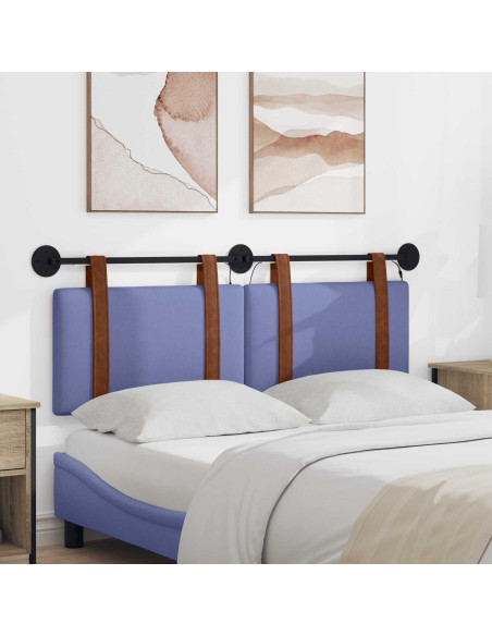 Testiera sospesa Con luce LED Blu jeans PU Antico
