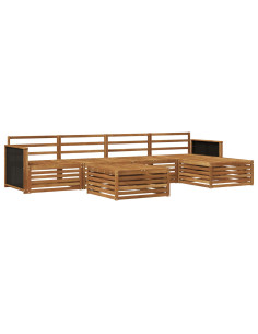 Set di divani da esterno 6 pcs Naturale 79 x 79 x 37 cm 2