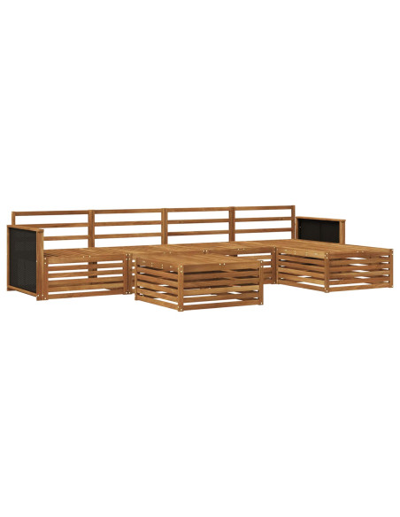 Set di divani da esterno 6 pcs Naturale 79 x 79 x 37 cm