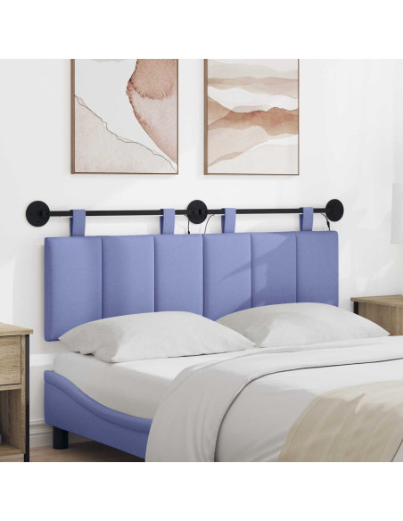 Testiera sospesa Con luce LED Blu jeans Tessuto