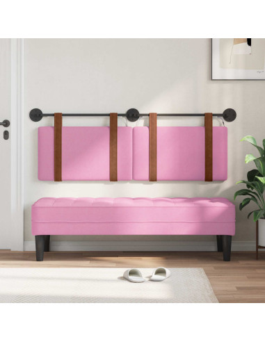 Testiera sospesa Con luce LED Rosa PU Antico