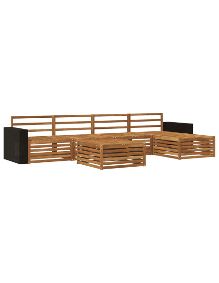 Set di divani da esterno 6 pcs Naturale 79 x 79 x 37 cm