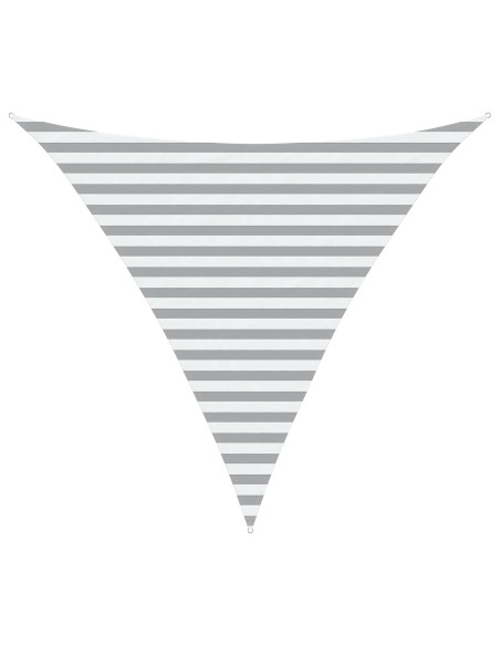 Telo Ombra da Esterno Grigio chiaro e bianco 3 x 3 x 3 m