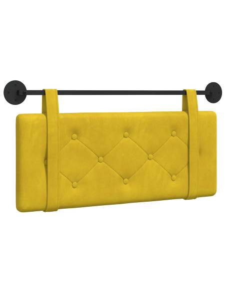 Testata appesa Giallo 110 x 55 x 5 cm Velluto
