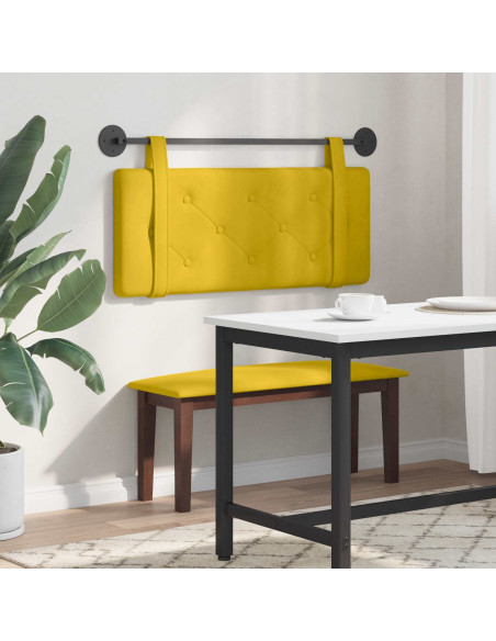 Testata appesa Giallo 110 x 55 x 5 cm Velluto