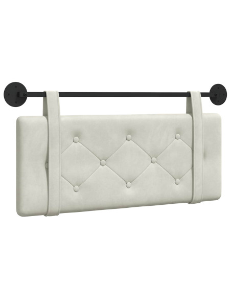 Testata appesa Montaggio a parete Crema 110 x 55 x 5 cm Velluto
