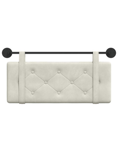 Testata appesa Montaggio a parete Crema 110 x 55 x 5 cm Velluto