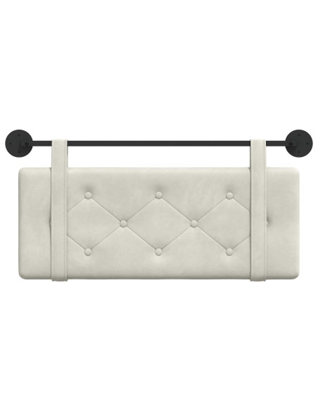 Testata appesa Montaggio a parete Crema 110 x 55 x 5 cm Velluto