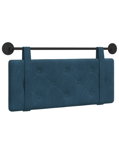Testata appesa Montaggio a parete Blu 110 x 55 x 5 cm Velluto