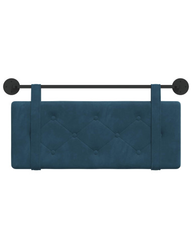 Testata appesa Montaggio a parete Blu 110 x 55 x 5 cm Velluto