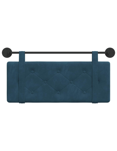 Testata appesa Montaggio a parete Blu 110 x 55 x 5 cm Velluto