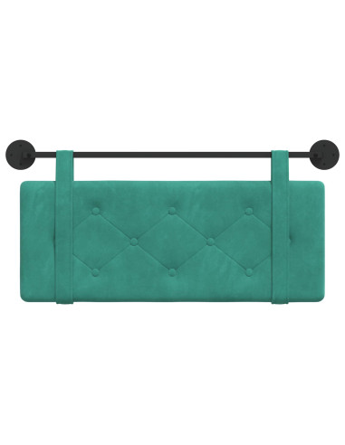 Testata appesa Turchese 110 x 55 x 5 cm Velluto