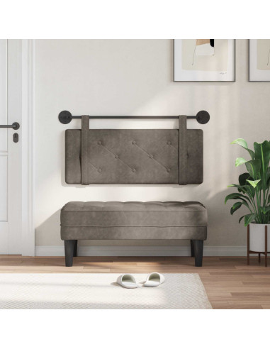 Testata appesa Montaggio a parete Grigio 100 cm PU Antico
