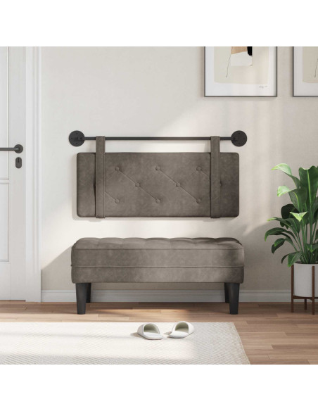 Testata appesa Montaggio a parete Grigio 100 cm PU Antico