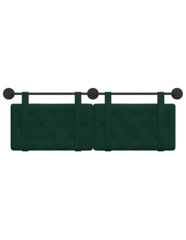 Testata appesa Verde Scuro 130 x 55 x 5 cm Velluto