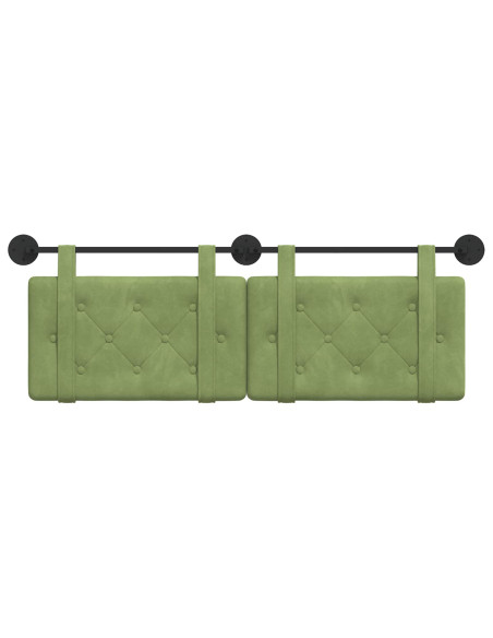 Testata appesa Verde chiaro 130 x 55 x 5 cm Velluto