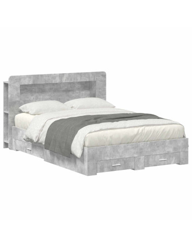 Telaio del letto con storage Grigio Cemento 150 x 200 cm