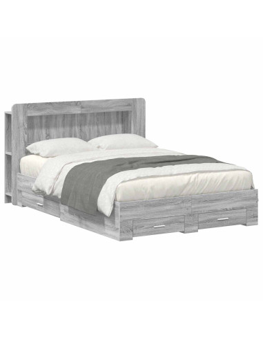 Telaio del letto con storage Sonoma grigio 160 x 200 cm
