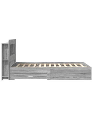 Telaio del letto con storage Sonoma grigio 120 x 190 cm