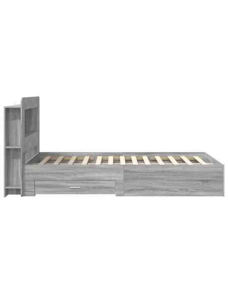 Telaio del letto con storage Sonoma grigio 120 x 190 cm