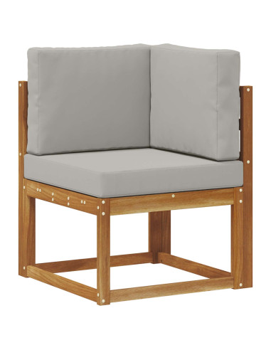 Set divani con cuscino 5 pcs Grigio Naturale e Chiaro