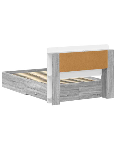 Telaio del letto con storage Sonoma grigio 120 x 190 cm