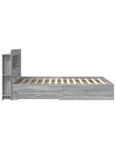 Telaio del letto con storage Sonoma grigio 140 x 200 cm