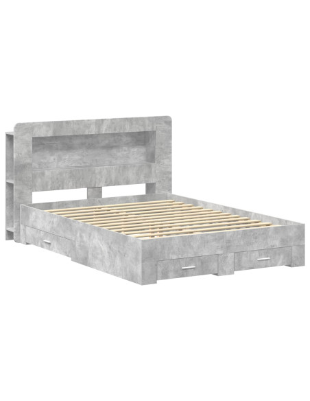 Telaio del letto con storage Grigio Cemento 150 x 200 cm