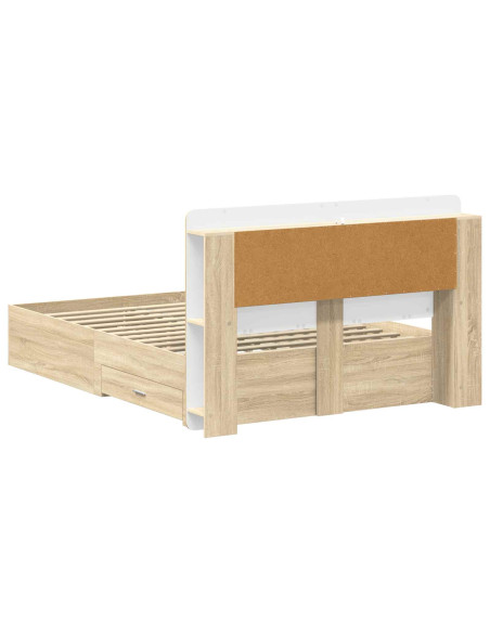 Telaio del letto con storage Rovere Sonoma 150 x 200 cm