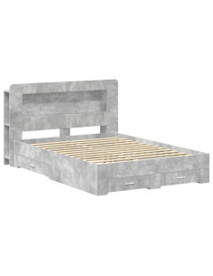 Telaio del letto con storage Grigio Cemento 160 x 200 cm 2