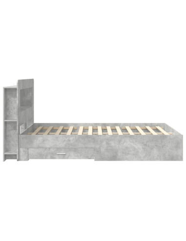 Telaio del letto con storage Grigio Cemento 160 x 200 cm
