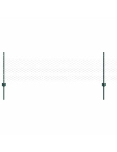 Recinzione con Posto Verde 0,5 x 10 m Acciaio e PVC 2