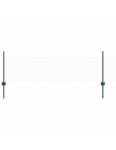 Recinzione con Posto Verde 0,5 x 10 m Acciaio e PVC
