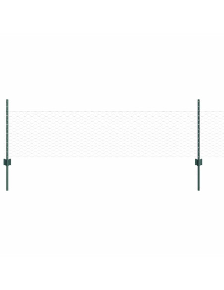 Recinzione con Posto Verde 0,5 x 10 m Acciaio e PVC